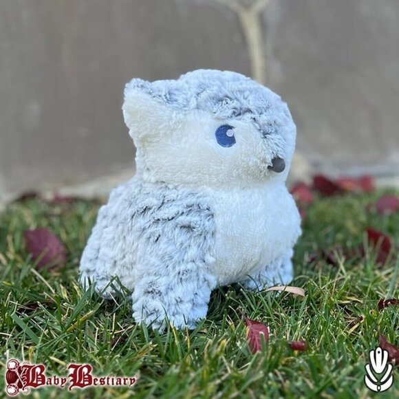 Owlbear Plush - Luxury Owl Bear Stuffed Animal - Standalone - Snowy - Picture 3 of 5